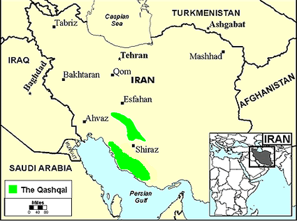Iran Nomadic Migrations and Regions of the Qashqai Tribes
